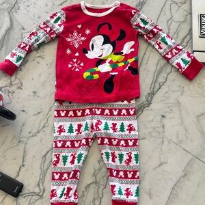 Disney Red and Green Mickey Mouse Kids Pajama Set